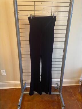 Home Cooked Karma‎ Velvet Flared Pants High Waist Wide Leg Womens Solid Trousers